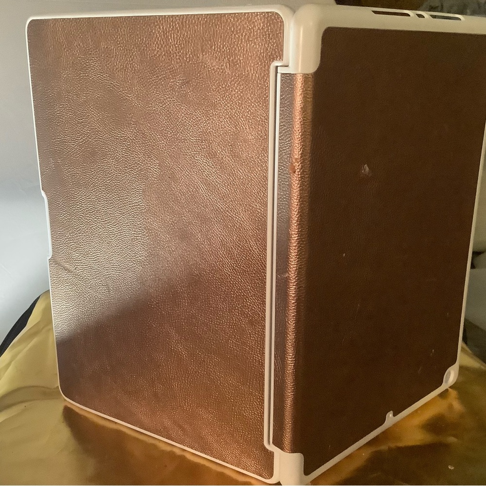 Brown Tablet Case with White Accents